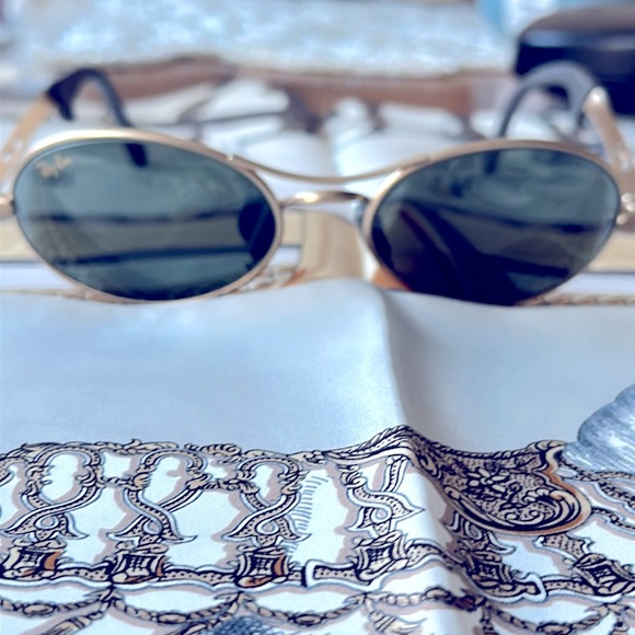 VINTAGE B&L RAY-BAN W2177 G15 GOLD ECLIPSE BIKERS ORBS SUNGLASSES - Picture 4 of 6